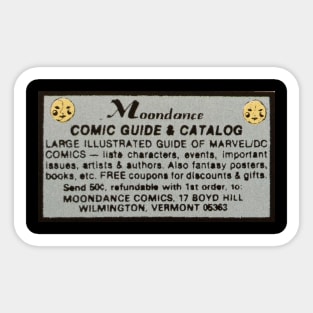 Moondance Comics - Classic Comic Book Advertisement Sticker